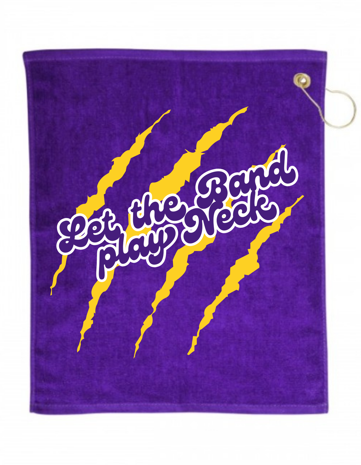 LSU Let the Band Play Neck Golf Towel