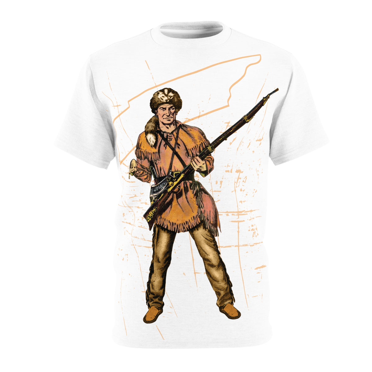 Davy Crockett Horn Down Heavy T-Shirt